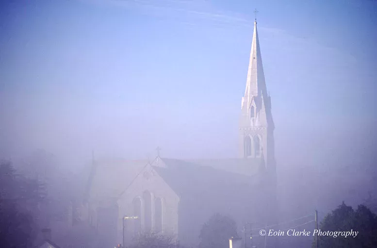 st brigids church in fog jpg (1)